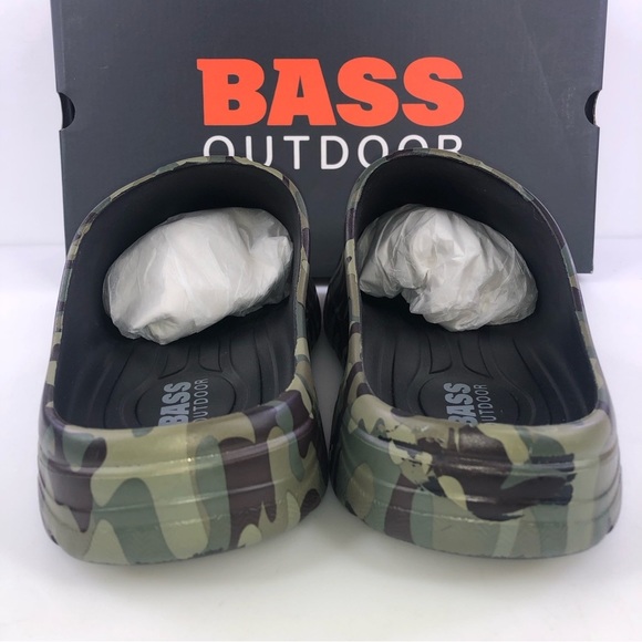 New Bass Outdoor Camo Field Slides Clogs Shoes - Picture 6 of 10